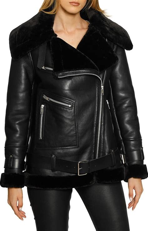 walter baker celine faux fur leather jacket|W118 BY WALTER BAKER Celine faux fur.